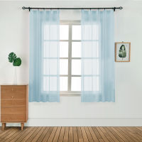 1Pcs Pure Color Bedroom Modern Window Tulle Curtain Panel Voile For Living Room Bathroom Bedroom Household Decoration Drapes