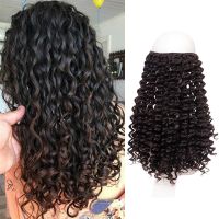 Synthetic Hair Pieces Wefts Halo Wigs for Women Curly Hair Extensions Natural Color Red Black Sliver Gray Brown Blonde