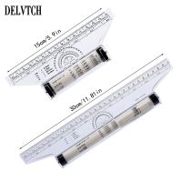 【CC】✟♠  15cm 30cm Multi-purpose Parallel Scroll Rolling Ruler Architect Design Draft Measuring Scale Template