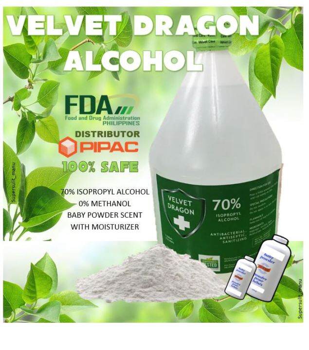 1 Gallon of Isopropyl Alcohol VELVET DRAGON BABY POWER SCENT Quality and FDA Approved 100 SAFE