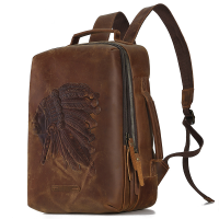?Dream Best? New Leather Backpack Mens Outdoor Personalized Travel Shoulder Backpack Horse Leather Retro Mens Backpack Mens Bag