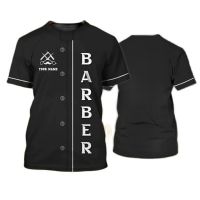 T SHIRT -  （ALL IN STOCK）  Fashion Barber Business T SHIRTs Customized T-shirts Summer New  Hip Hop Printed Tees Men Trend Round Neck Short Sleeve Tops   (FREE NICK NAME LOGO)