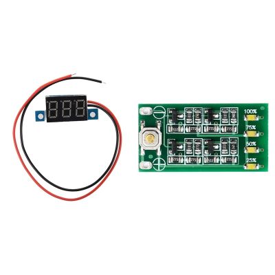 【LZ】△  Mini voltímetro digital led medidor de painel de exibição de tensão 3.3-30v com 3s 11.1v módulo indicador de capacidade da bateria de lítio