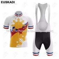 ☂ Mens Philippines PowerBand Cycling Jersey Set Short Sleeve Bike Sportswear MTB