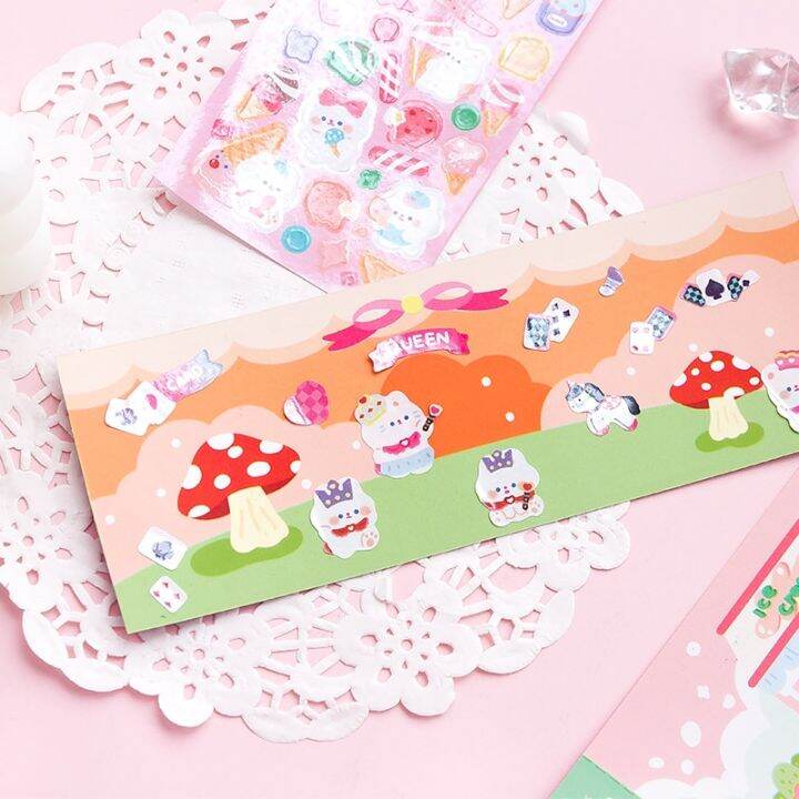 2-sheets-cute-rainbow-color-cartoon-decorative-stickers-for-greeting-cards-photo-frames-craft-diy-scene-collage-stickers-labels