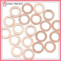 LUCKY HAIRACC 50PCS ทองแดงทองแดง เครื่องซักผ้าแบบแบน ธรรมดาธรรมดา เล็กๆน้อยๆ ปะเก็นปิดผนึกเมตริก ทนทานต่อการใช้งาน M12 x 18mm x 1.5mm แหวนปิดผนึกทองแดง อุตสาหกรรมหนักอุตสาหกรรม