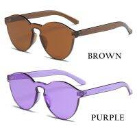 Fashion Round Candy Frameless Sunglasses WomenMen With 19 Color