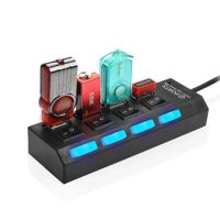 USB HUB 4 Port ON/OFF 4 สวิซต์ USB 2.0 HUB Hi-Speed