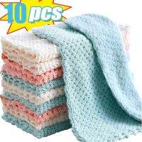 【hot】 6/10 Dishcloths Coral Fleece Microfiber Super Absorbent Pan Pot Dishrag Non-stick Cleaning Rag Household