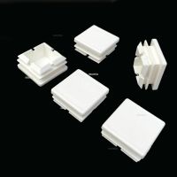 2/10/20pcs White Plastic Rectangle Blanking End Caps Cap Tube Pipe Inserts Plug Bung Steel Pipe Fittings Accessories