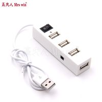 คุณภาพสูงมินิ4พอร์ต USB 2.0ฮับ USB พอร์ต USB พร้อมสวิทช์ไฟสำหรับแล็ปท็อป PC แป้นซิลิโคนสำหรับคอมพิวเตอร์คอมพิวเตอร์