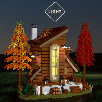 031073 Creative Expert Moc Ideas Light Forest Cabin Street View Modular House รุ่น Building Blocks ของเล่นคริสต์มาสของขวัญ1668ชิ้น