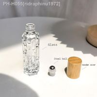 2pcs 10ml Roll-on Bottle Glass Portable Refillable Perfume Bottle Essential Oil Cosmetic Roller Metal Ball Travel Sub-bottle