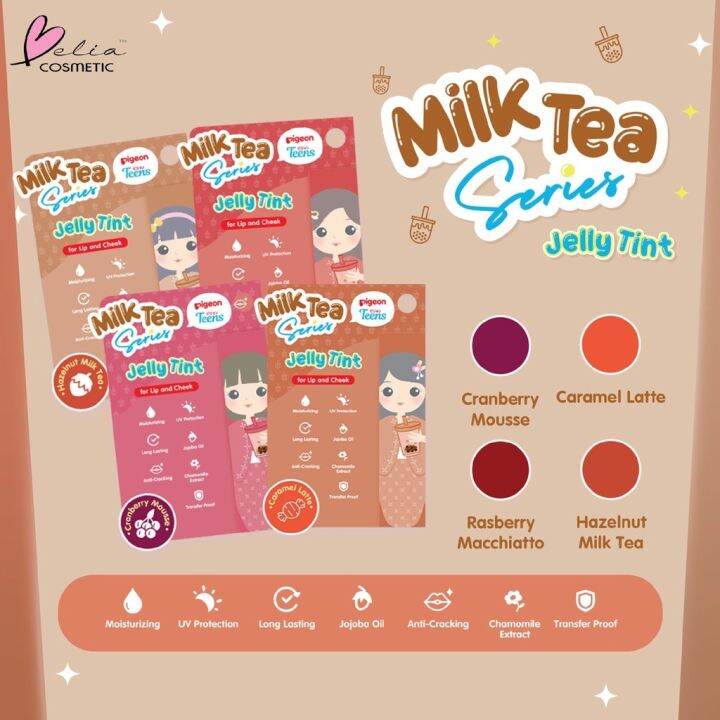 BPOM PIGEON Teens Jelly Lip Tint Milk Tea Liptin Liptint Lazada Indonesia
