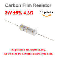 10pcs 3W 2.2ohm 4.3ohm Carbon Film Resistors 2.2R 4.3R 5% Resistor Resistance