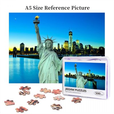 New York City Bei Nacht, USA Wooden Jigsaw Puzzle 500 Pieces Educational Toy Painting Art Decor Decompression toys 500pcs