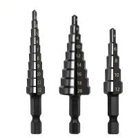 3-12mm 4-12mm 4-20mm HSS Straight Groove Step Drill Bit Set Titanium Coated Wood Metal Hole Cutter Core Drill Bit Set