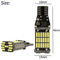 หลอดไฟอัตโนมัติ DC 12V ไฟถอยหลังสีแดงด้านหลังสีขาว T15 45smd W16W LED Canbus 4014ไฟสัญญาณเลี้ยว