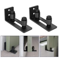 Adjustable Roller Floor Guide for Sliding Barn Door Wall Mount System 2 Assemble Setup Options Flush Flat Bottom Door Hardware