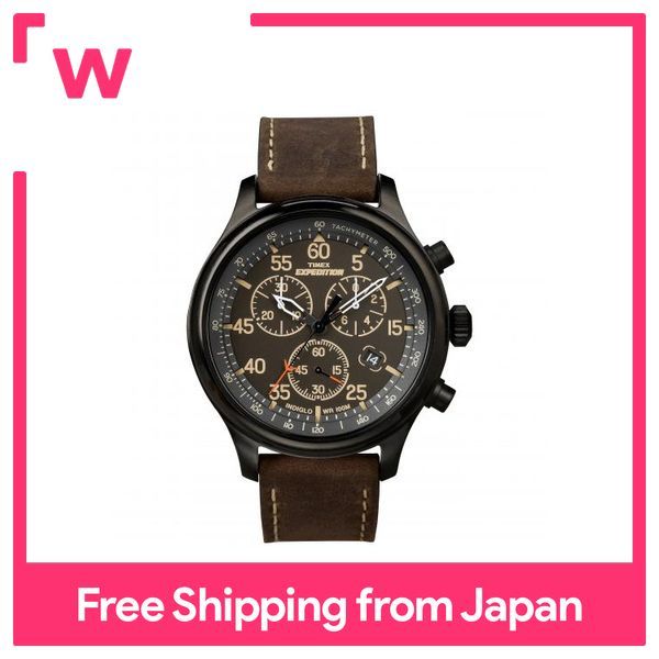 Timex] TIMEX Expedition Field Chronograph Black Dial Brown Leather Belt  T49905 Mens | Lazada PH