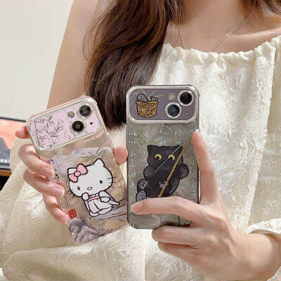 แฟชั่นการออกแบบมังงะอะนิเมะเคลือบสีเงินสะท้อนแสงได้หลายชั้นลอยได้เคสโทรศัพท์มือถือพิมพ์ลายสำหรับ iPhone 15 14 13 11 Pro Max ชุดตัวอย่าง