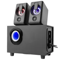 Computer Speaker Stereo Multimedia Speaker System with Subwoofer with Rgb 3.5 mm Audio Input Suitable for Pc Laptop