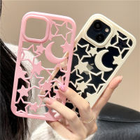 HOCE เคสโทรศัพท์หายใจมีกากเพชรสำหรับ iPhone 14,13,12,11 Pro Max เคสโพรงรูปพระจันทร์ดาวส่องแสงน่ารักสำหรับ iPhone 14,14,13,12,11ฝาครอบป้องกัน