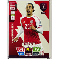 Yussuf Poulsen การ์ดนักฟุตบอล ฟุตบอลโลก Worldcup 2022 การ์ดสะสม Denmark การ์ดนักเตะ เดนมาร์ก