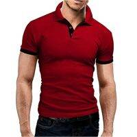 Men Short Sleeve Polo Shirt Fashion Polo Shirts Casual Slim Solid Color Business Mens Polo Shirts