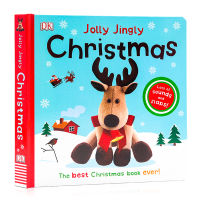 DK phonation Book Happy Christmas English original picture book jolly jingly Christmas light controlled induction phonation cardboard flipping Book Christmas theme picture book English Enlightenment picture book open Hardcover