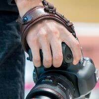 สายรัดข้อมือ DSLR กันตก,สาย Pegangan Kamera ไร้กระจกกันน้ำสายรัดข้อมือ SLR หนังไมโครไฟเบอร์สำหรับ A7R3สำหรับ D800 Nikon