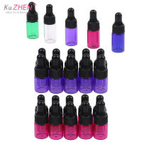 10ชิ้นล็อต1-5ML Empty Clear Amber Glass Dropper Bottle With Pite Refillable Essential Oils Travel Bottle Container Makeup