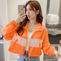 【CC】 Fashion 2022 Womens Jackets Coats Windbreaker Protection Patchwork Color Thin Clothing