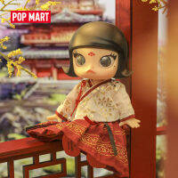 POP MART BJD สไตล์จีนสีแดงกระโปรงสีชมพูกระโปรงมอลลี่สะสมน่ารักการกระทำ Kawaii ของขวัญเด็กพลาสติกของเล่นรูปจัดส่งฟรี