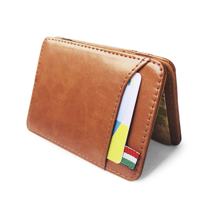 cestlafit-store-กระเป๋ามายากลหนังปลอมกระเป๋าเหรียญของผู้ชายกระเป๋าสตางค์สไตล์ใหม่กระเป๋าสตางค์วินเทจ