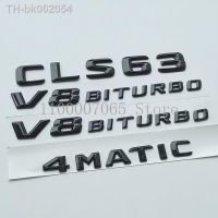 ☢❒♀ 2015 Glossy Black Letters CLS63 V8 Biturbo Top ABS Emblem for Mercedes Benz AMG Car Styling Fender Trunk Nameplate Logo Sticker