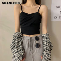 All-matching Camisole Womens Inner with Chest Pad Tube Top Bottoming Solid Color Tank Tops Outerwear Summer Short Vest