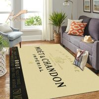 Moet Chandon Champagne Carpet Moet&amp;Chandon Printed Rug Fashion Coral Velvet Carpet, Bedroom Kitchen Bathroom Door Mat