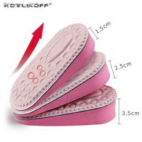 KOTLIKOFF Height Increase Insoles 1.5cm/2.5cm/3.5cm UP Elevator Shoes Taller Insert Pad Shock Absorbing Heel Cup Spur Cushion