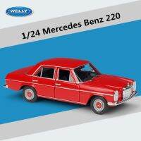 Mercedes Benz 220แบบจำลองรถยนต์คลาสสิกอัลลอยด์ของเล่นยานพาหนะจำลองรถโมเดลของขวัญสำหรับเด็ก