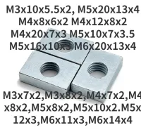 50pcs Square Nut M3 M4 M5 M6 M8 Rectangular Nuts GB39 Aluminum Profile Accessory Slider Block Thin Carbon Steel Countersunk Nut Hand Tool Parts Access