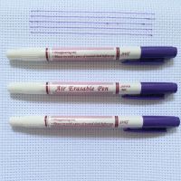 JHG Double Side Purple Air Erasable Pen Stitch Marker Invisible Pen Fabric Marking Pen With Vanish Ink For DIY Needlework Marker