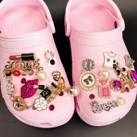 【CW】♘✑  1pcs Luxury Croc Charms Chain Sale for Accessories Designer Makeup Shoe Decorations Favor