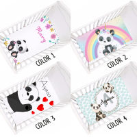 LVYZIHO Cute Panda Personalized Name Baby Sheet 28"x52" Elastic Fitted Baby Sheet