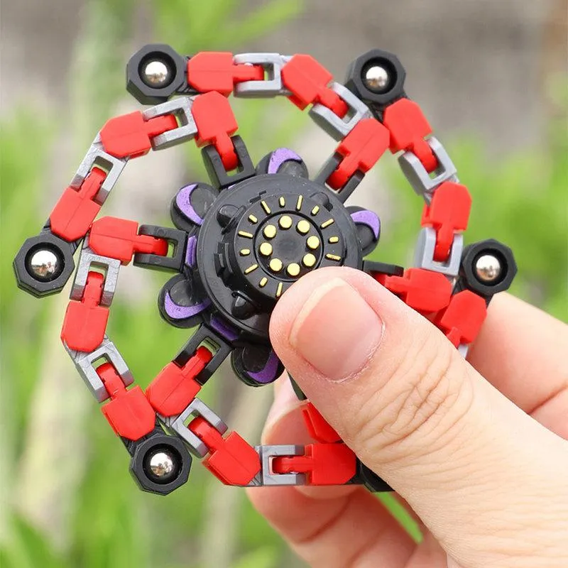Interesting Sensory fingertip Spinning Toy, Finger Spinning Toy Spinning  top Toy, with deformable Chain, Mechanical Spiral Twister, fingertip gyro