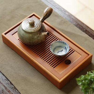 Bamboo Tea Trays Chinese Tea Serving Kung Fu Tea Trays Eco-Friendly And High Quality Table Water Storage Trays Dry Bubble Table