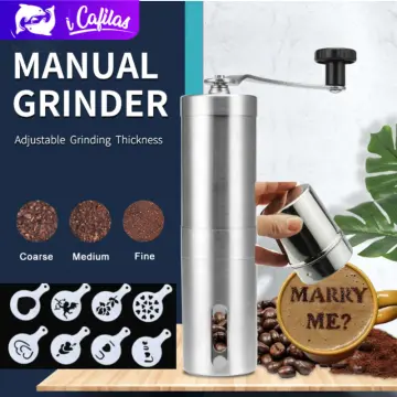 i Cafilas Manual Coffee Grinder with Ceramic Burr, Portable Hand