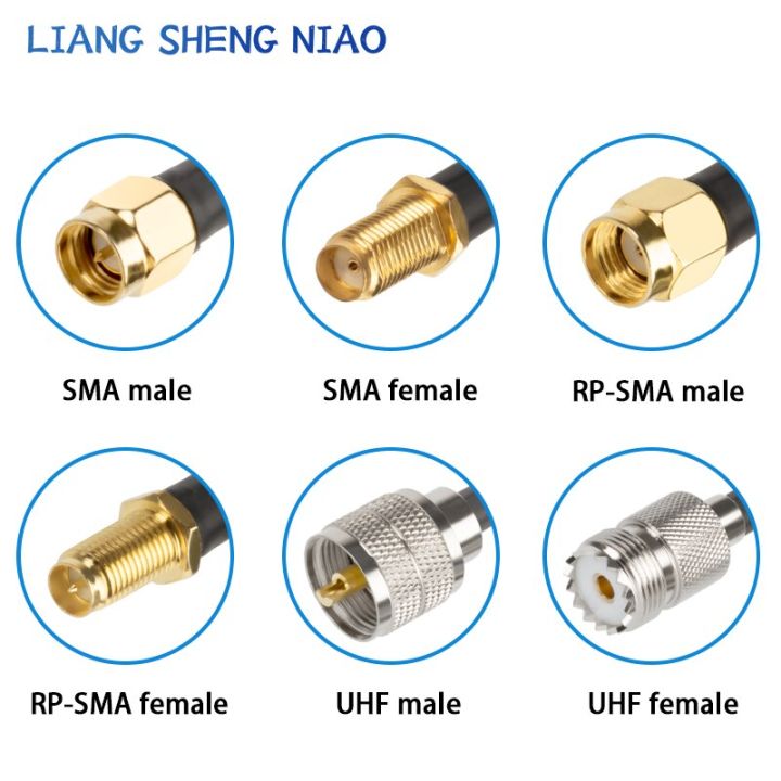 rg58-cable-uhf-so239-pl259-female-jack-to-sma-male-plug-connector-rf-coaxial-straight-uhf-to-sma-to-uhf-plug-cable-0-3m-50m-electrical-connectors