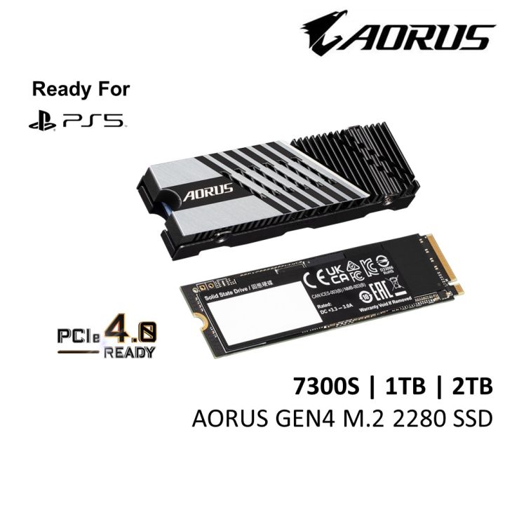 GIGABYTE AORUS GEN4 SSD 7300 1TB / 2TB PCIE 4.0 x4 NVME 1.4