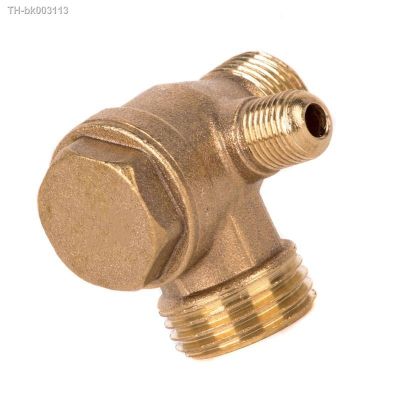 ❡✜◆ 3 Port Brass Male Threaded Check Valve Connector Tool for Air Compressor Prevent